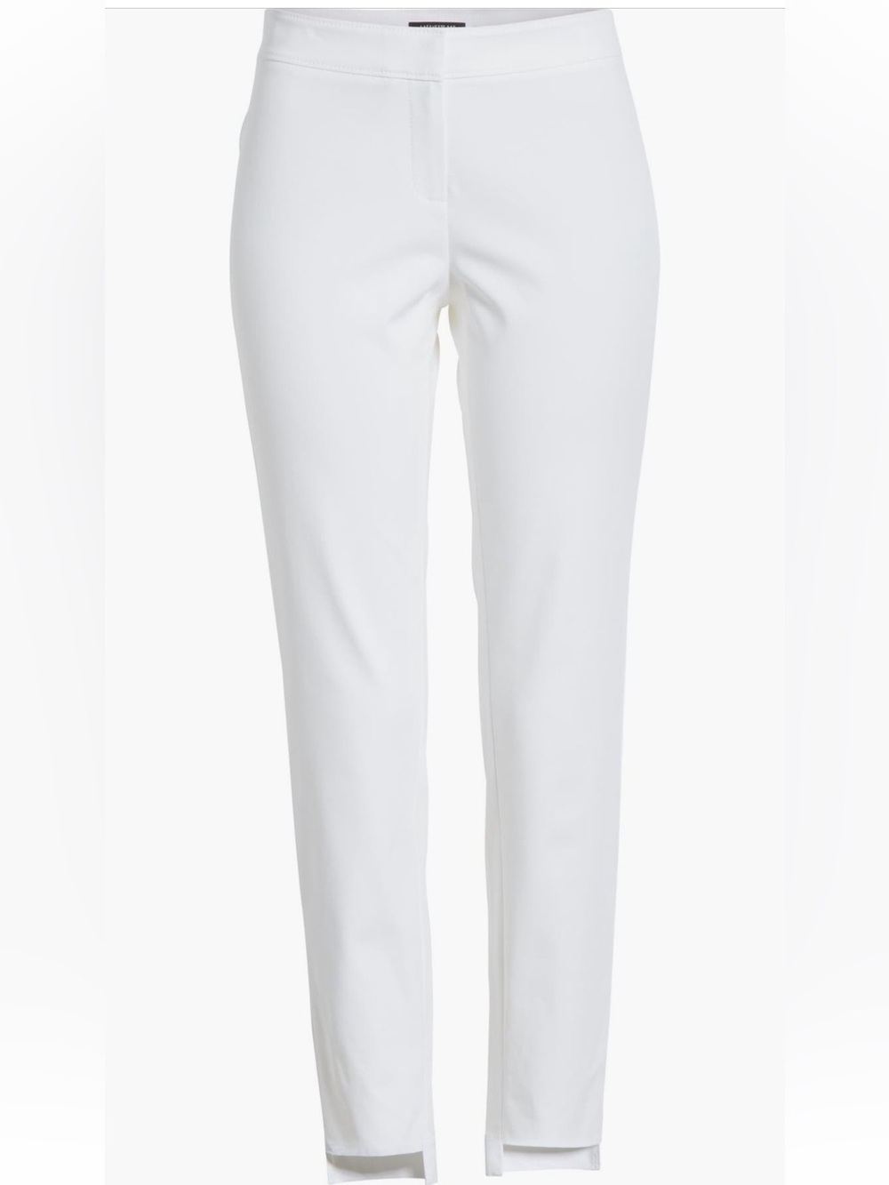 LAFAYETTE 148 New York White Manhattan Step Hem Slim Pants